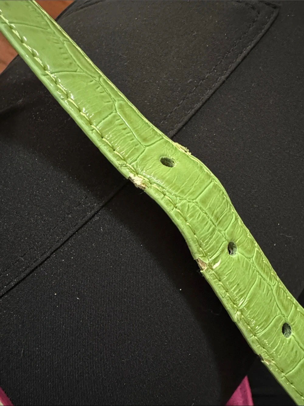 Belt Bundle: Pink Suede & Banana Republic Green Slim Varieties